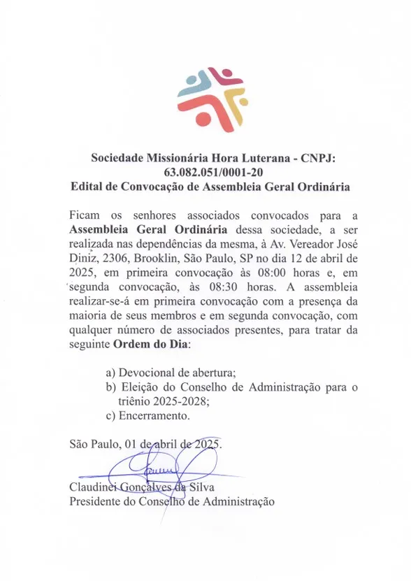 Convocação Assembleia Ordinária – Abril 2025